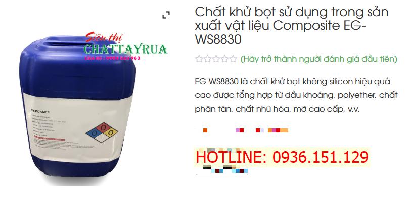 EG - WS8830 Chất Khử Bọt Kiểm Soát Bọt Hiệu Quả Cho Nhiều Ngành Công Nghiệp