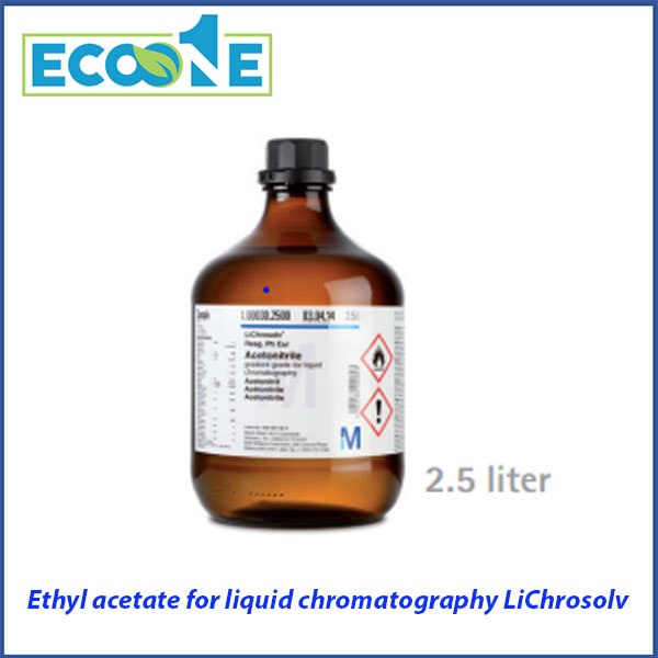 Ethyl Acetate For Liquid Chromatography Lichrosolv dung môi HPLC độ tinh khiết cao, dùng trong phân tích phòng thí nghiệm, phù hợp kỹ thuật viên, viện nghiên cứu được nhập khẩu và phân phối bởi ECO ONE Việt Nam