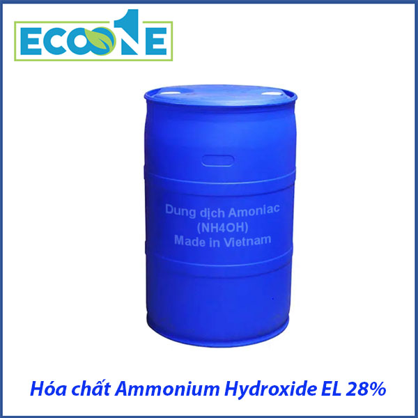 Hóa Chất Ammonium Hydroxide El 28% dùng trong sản xuất hóa chất, xử lý nước, dệt nhuộm và điện tử. Được phân phối bởi ECO ONE Việt Nam