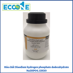 Disodium hydrogen phosphate dodecahydrate (Na₂HPO₄.12H₂O) - hóa chất tinh khiết dùng trong phòng thí nghiệm, ứng dụng làm chất đệm, điều chỉnh pH. Dành cho nhà nghiên cứu, kỹ thuật viên phòng thí nghiệm có giá từ 40,000 đến 65,000đ/chai 500g