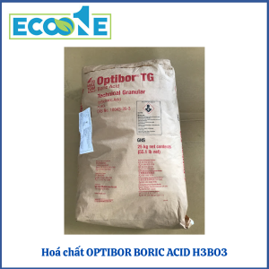 Optibor Boric Acid – H₃BO₃ là hóa chất công nghiệp dạng hạt, đóng gói 25kg/bao, chuyên dùng xử lý nước thải, điều chỉnh pH, trung hòa chất ô nhiễm. Phù hợp cho nhà máy, kỹ sư môi trường và đơn vị xử lý chất thải công nghiệp có giá từ 2,300,000 đến 3,700,000đ/bao 25kg