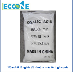 Hóa Chất Dệt Nhuộm Oxalic Acid 99.6% giúp tẩy trắng và xử lý bề mặt vải hiệu quả. Sản phẩm tinh thể trắng, độ tinh khiết cao, phù hợp với nhà máy hóa chất, dệt và xử lý kim loại chuyên dụng có giá từ 3,300,000 đến 5,500,000 đồng/bao 25kg
