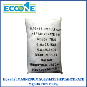 Magnesium sulphate heptahydrate MgSO4.7H2O 99%, hóa chất công nghiệp dùng trong xử lý nước thải công nghiệp. Ứng dụng hiệu quả trong loại bỏ kim loại nặng. Phù hợp cho nhà máy xử lý nước và kỹ sư môi trường có giá từ 1,000,000 đến 1,700,000 đ/bao 25kg