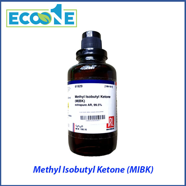 Methyl Isobutyl Ketone (mibk) dung môi phân tích tiêu chuẩn ACS, dùng chiết tách mẫu trong phòng thí nghiệm, phù hợp viện nghiên cứu, kỹ thuật viên hóa phân tích giá từ 2,400,000 đến 3,900,000 / chai