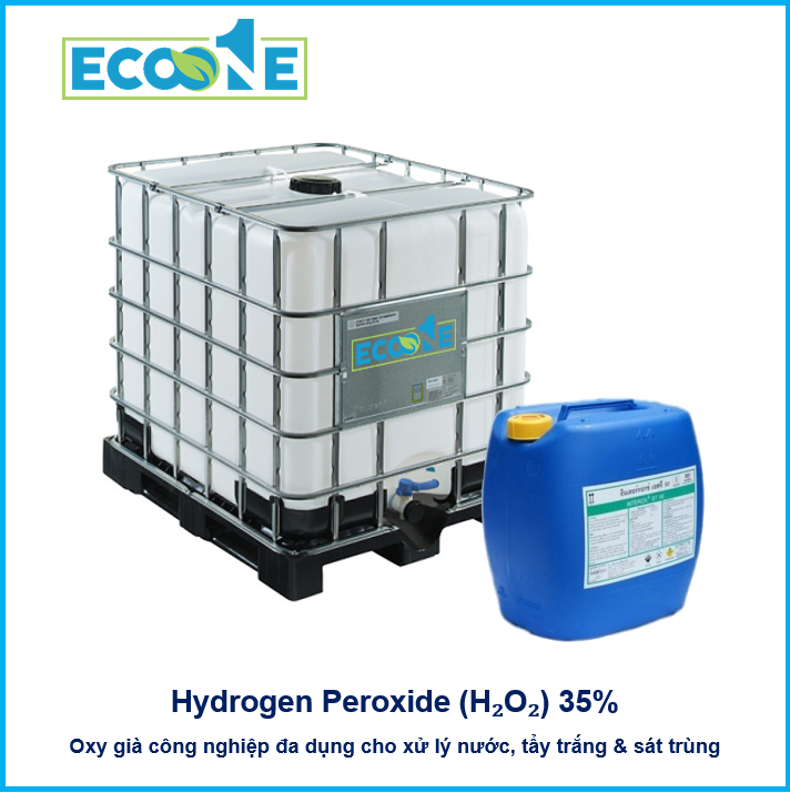 Oxy Già Công Nghiệp đa Dụng Cho Xử Lý Nước, Tẩy Trắng & Sát Trùng Hydrogen Peroxide (h₂o₂) 35%