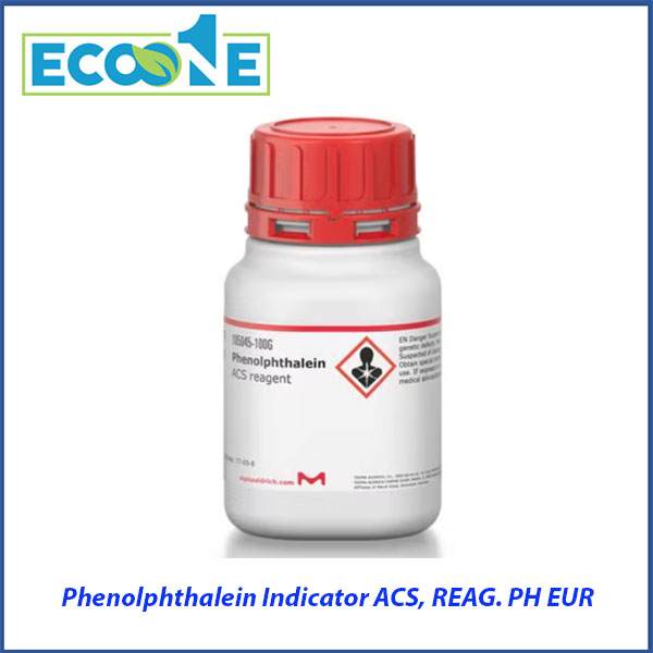 Phenolphthalein Indicator Acs, Reag. Ph Eur dùng làm chất chỉ thị pH trong chuẩn độ, phù hợp kỹ thuật viên, viện nghiên cứu được nhập khẩu và phân phối bởi ECO ONE Việt Nam