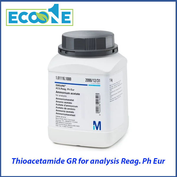 Thioacetamide Gr For Analysis Reag. Ph Eur dùng làm thuốc thử tạo kết tủa sunfua kim loại trong phòng thí nghiệm được nhập khẩu và phân phối bởi ECO ONE Việt Nam
