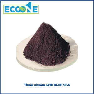 Thuốc Nhuộm Acid Blue M5g là chất màu hữu cơ tổng hợp dạng bột, dùng để nhuộm len, lụa và nylon. Độ bền màu cao, tan tốt trong nước có giá từ 550,000 đến 880,000/thùng 25kg