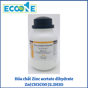 Zinc acetate dihydrate Zn(CH₃COO)₂·2H₂O là hóa chất tinh khiết dùng trong phòng thí nghiệm, ứng dụng trong tổng hợp hữu cơ, xúc tác và nghiên cứu hóa học có giá từ 85,000 đên 142,000đ/chai 500g