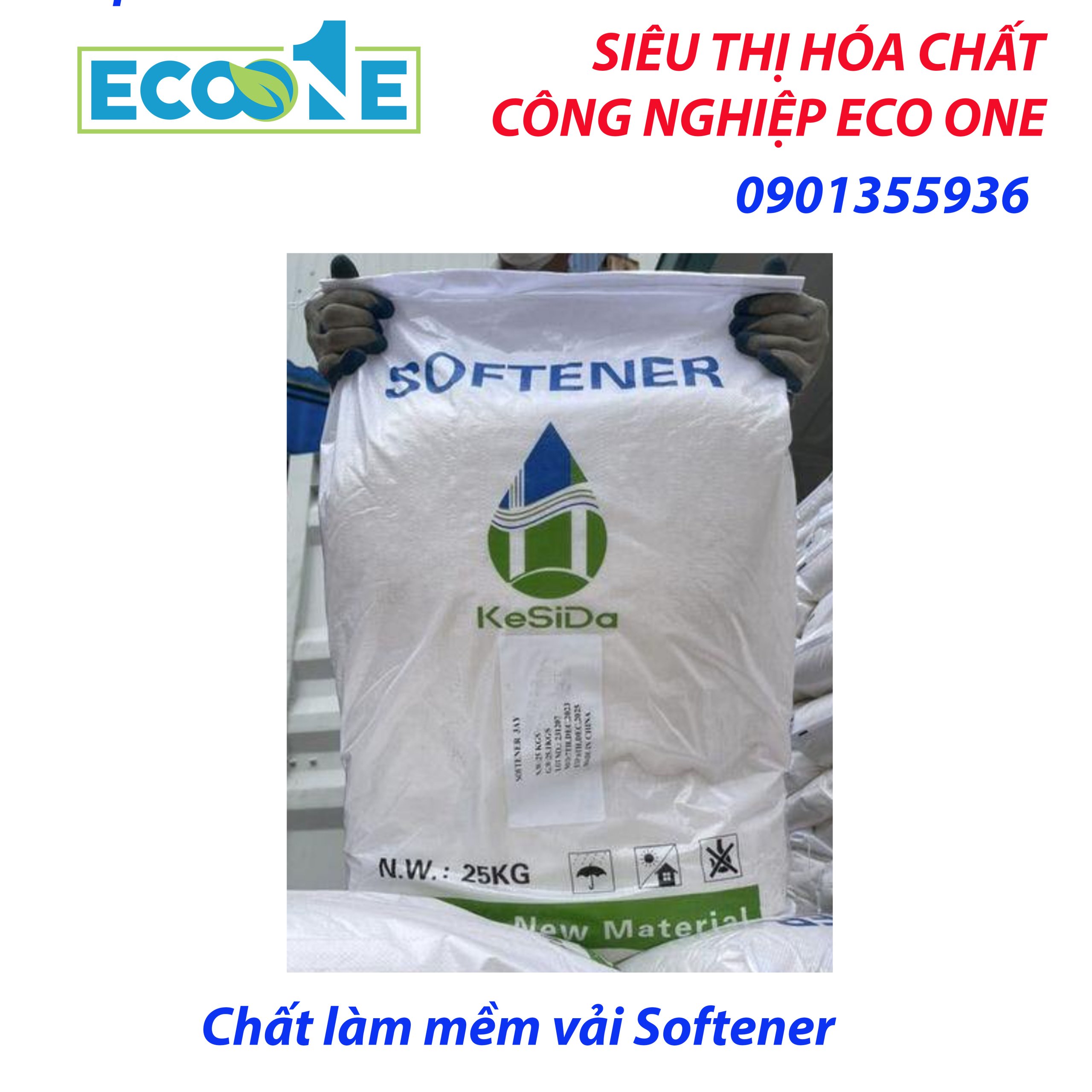 Chất Làm Mềm Vải Softener chuyên dùng trong ngành dệt nhuộm giúp vải mềm mại, chống tĩnh điện, tăng cảm giác dễ chịu. Sản phẩm được phân phối bởi ECO ONE Việt Nam