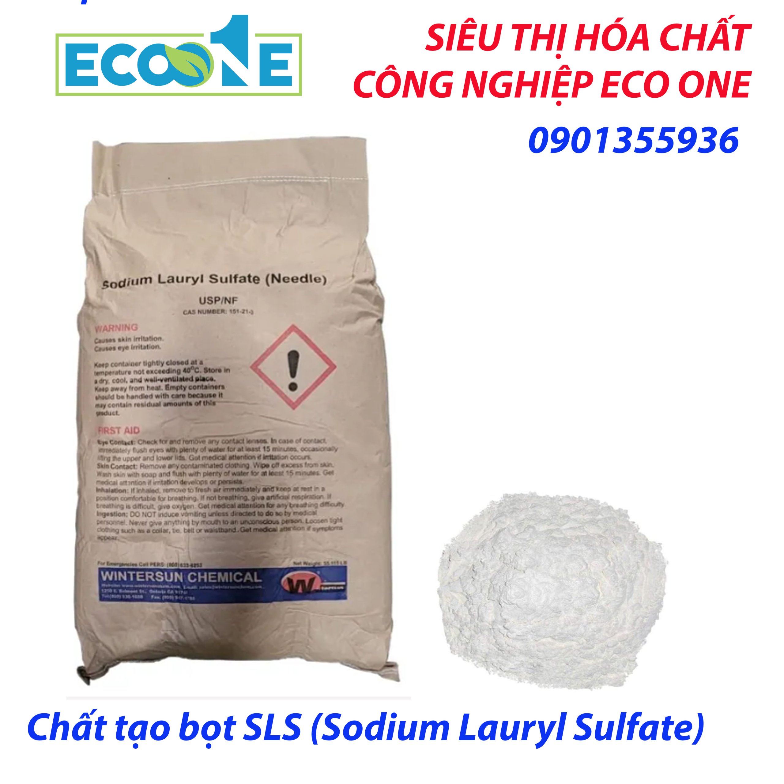 Chất Tạo Bọt Sls (sodium Lauryl Sulfate) tạo bọt mạnh, làm sạch hiệu quả. Ứng dụng rộng rãi trong mỹ phẩm, tẩy rửa. Sản phẩm được phân phối bởi ECO ONE Việt Nam
