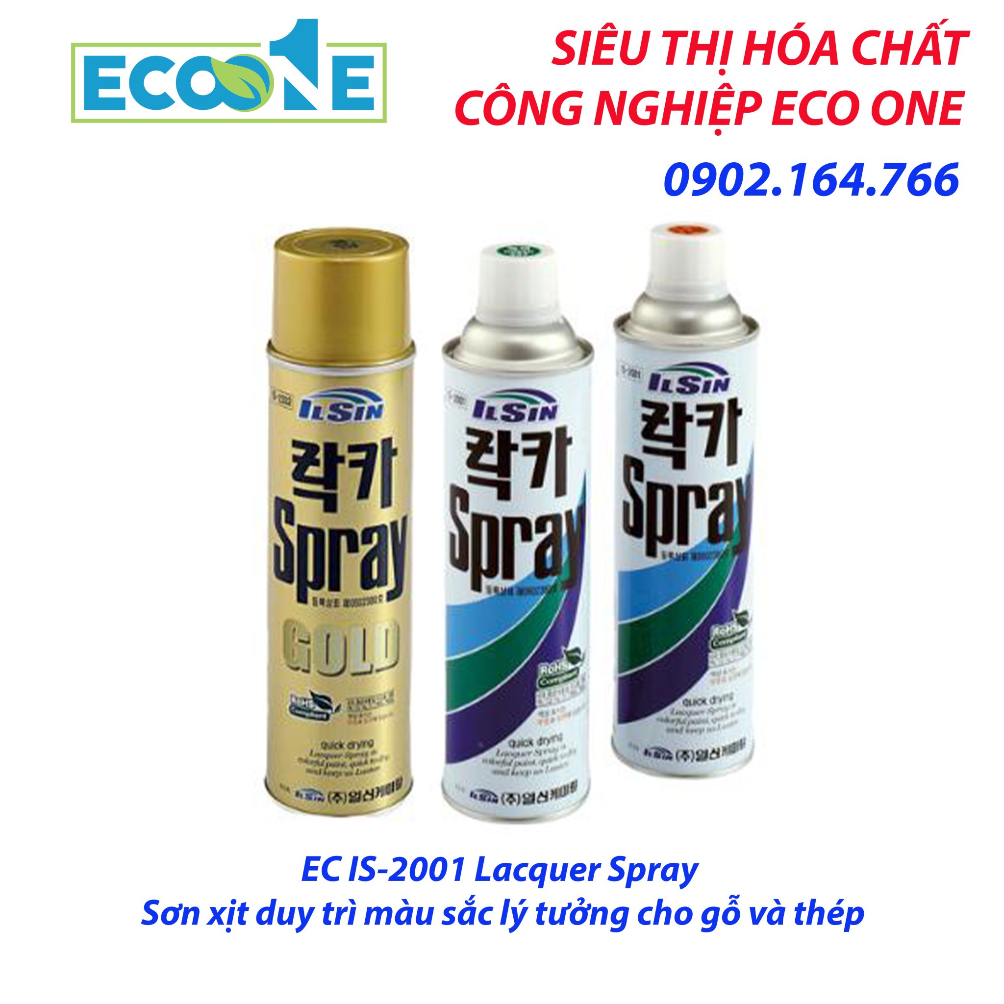 Spray Ec EC IS-2001 Lacquer Spray Sơn xịt duy trì màu sắc lý tưởng cho gỗ và ...