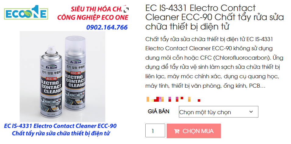 EC IS - 4331 Chất Tẩy Rửa Thiết Bị điện Tử An Toàn Cho Mọi Linh Kiện Trong Công Nghiệp