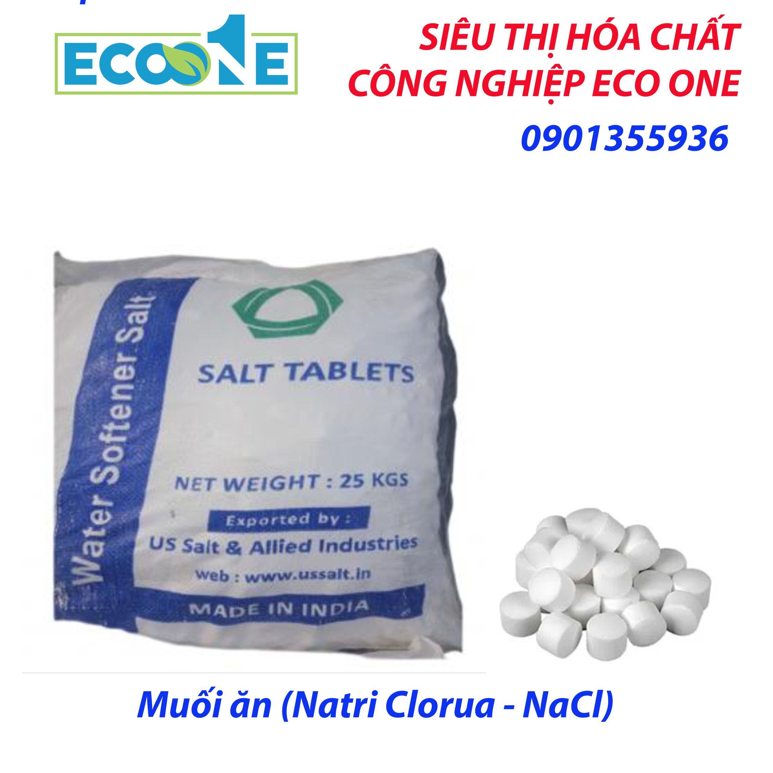 Muối ăn (Natri Clorua NaCl) ứng dụng rộng rãi trong thực phẩm, công nghiệp, chăn nuôi. Được nhập khẩu và phân phối bởi ECO ONE Việt Nam