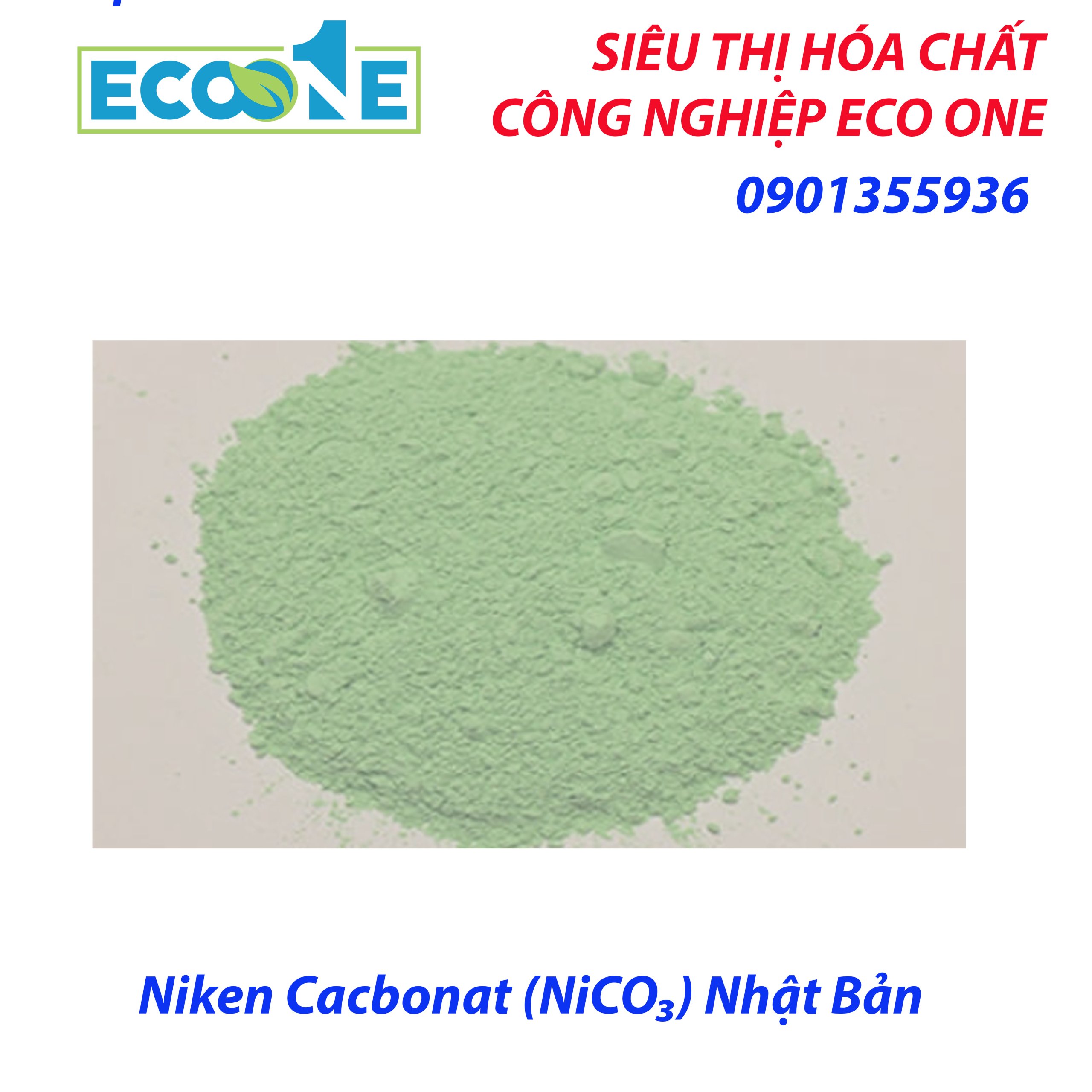 Niken Cacbonat (nico₃) Nhật Bản hóa chất dạng bột xanh nhạt, tinh khiết cao, chuyên dùng trong sản xuất pin, xi mạ điện, xúc tác công nghiệp. Được nhập khẩu và phân phối bởi ECO ONE Việt Nam