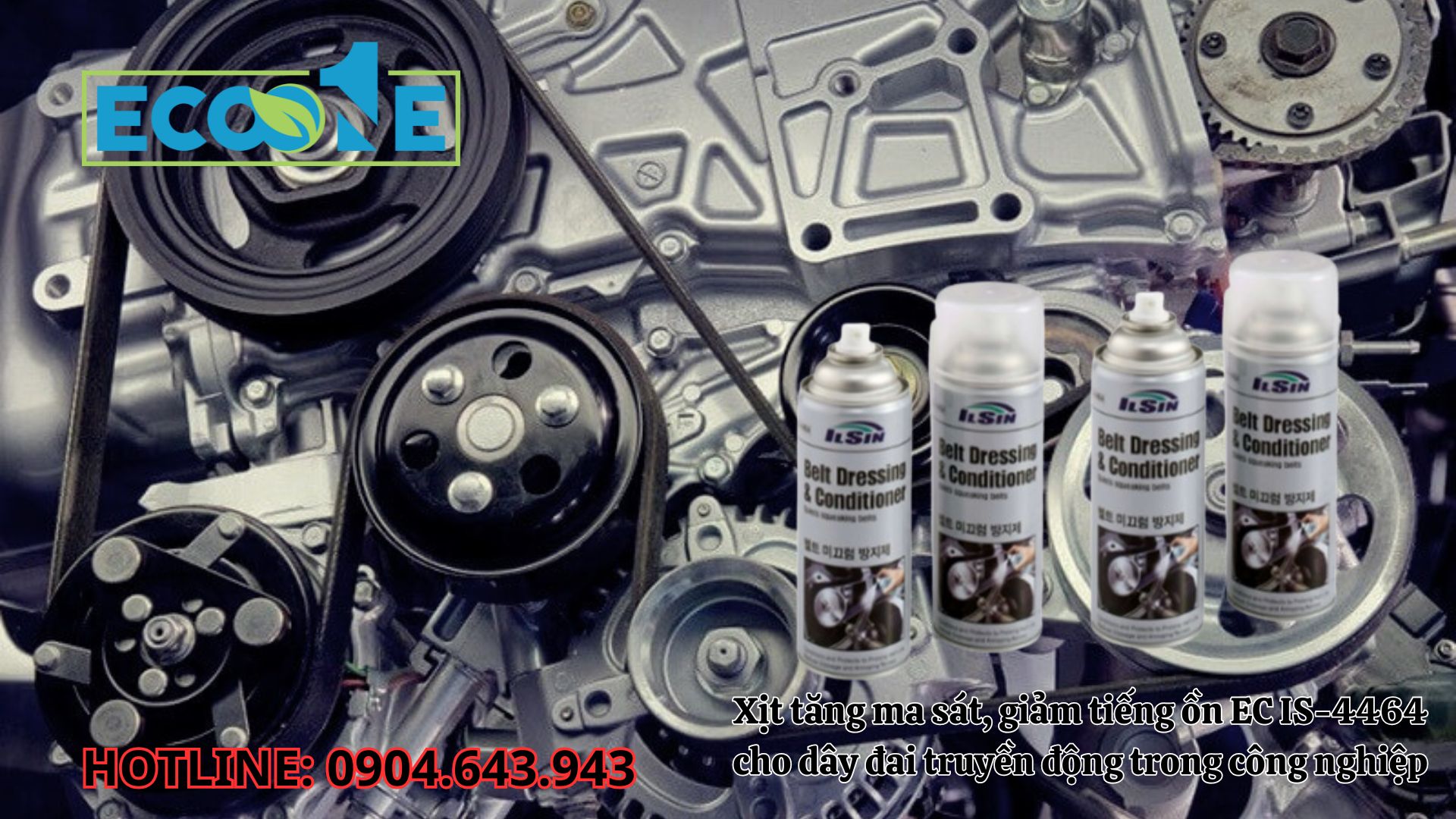 Xịt Tăng Ma Sát, Giảm Tiếng ồn EC IS - 4464 Cho Dây đai Truyền động Trong Công Nghiệp