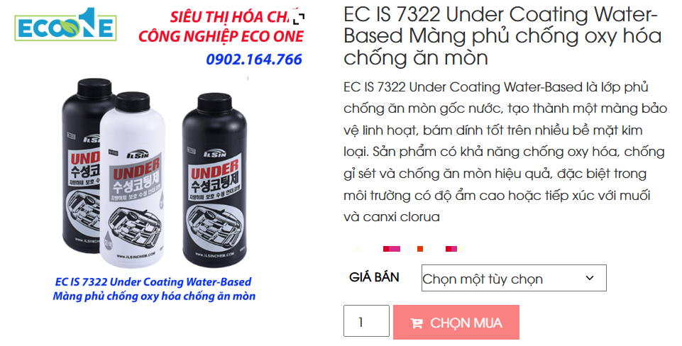 EC IS - 7322 Phủ Chống ăn Mòn Gốc Nước Cho đa Ngành Công Nghiệp Hiện Nay