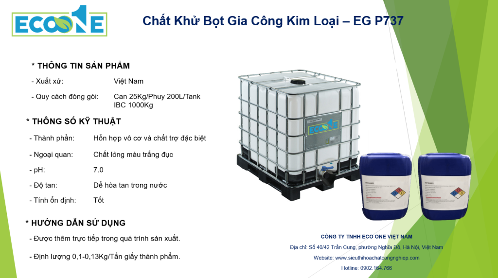 Chất Khử Bọt Gia Công Kim Loại – Eg P737