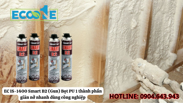 EC IS-1400 Smart B2 (gun) Bọt Pu 1 Thành Phần Giãn Nở Nhanh Dùng Trog Công Nghiệp