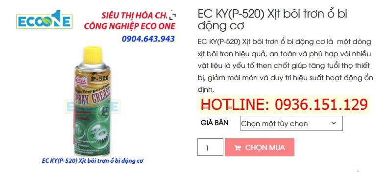 EC KY (P-520) Xịt Bôi Trơn ổ Bi động Cơ