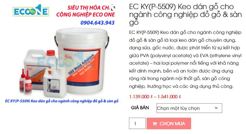 EC KY (P-5509) Keo Dán Gỗ Cho Ngành Công Nghiệp đồ Gỗ & Sàn Gỗ