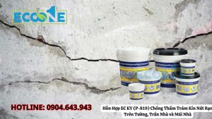 Hỗn Hợp Ec Ky (p‑819) Chống Thấm Trám Kín Nứt Rạn Trên Tường, Trần Nhà Và Mái Nhà