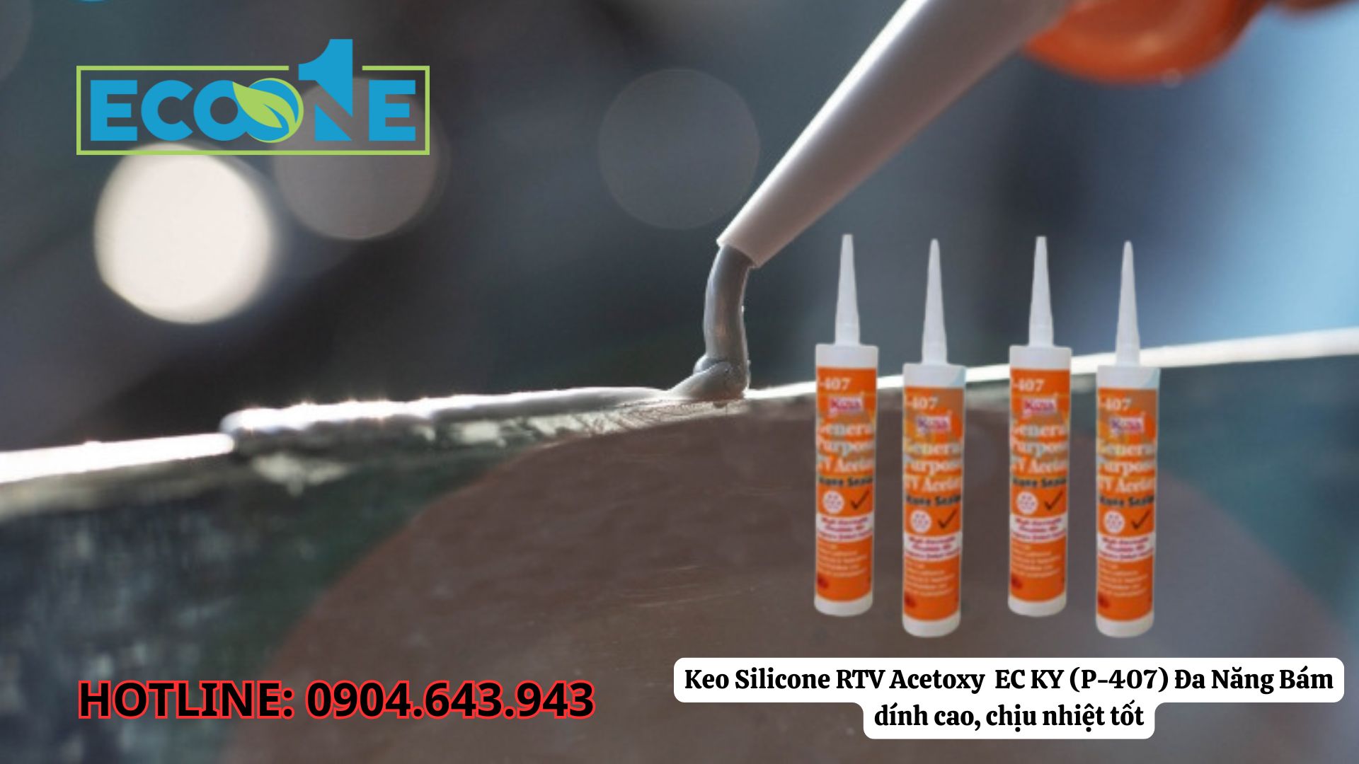 Keo Silicone Rtv Acetoxy EC KY (P‑407) Đa Năng Bám Dính Cao, Chịu Nhiệt Tốt