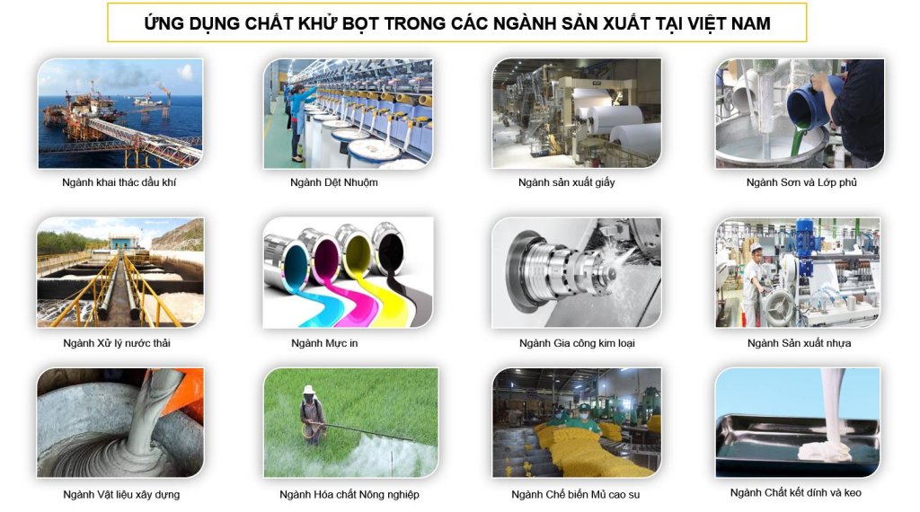 Ứng Dụng Khử Bọt Trong Các Ngành Sản Xuất Tại Việt Nam