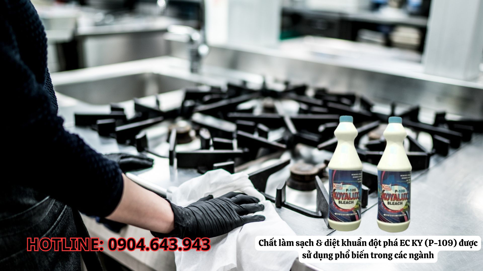 Chất Làm Sạch & Diệt Khuẩn đột Phá EC KY (P-109) được Sử Dụng Phổ Biến Trong Các Ngành