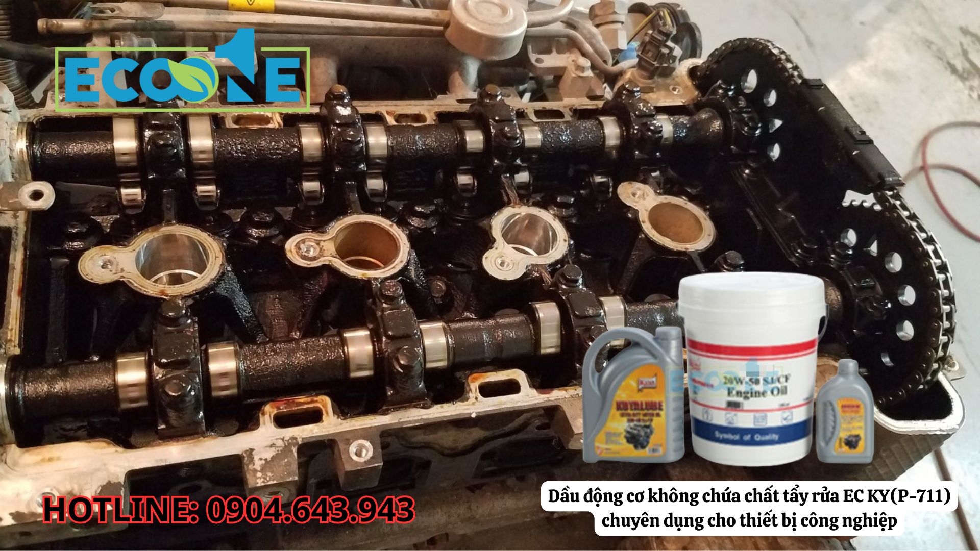Dầu động Cơ Không Chứa Chất Tẩy Rửa EC KY(P-711) Chuyên Dụng Cho Thiết Bị Công Nghiệp