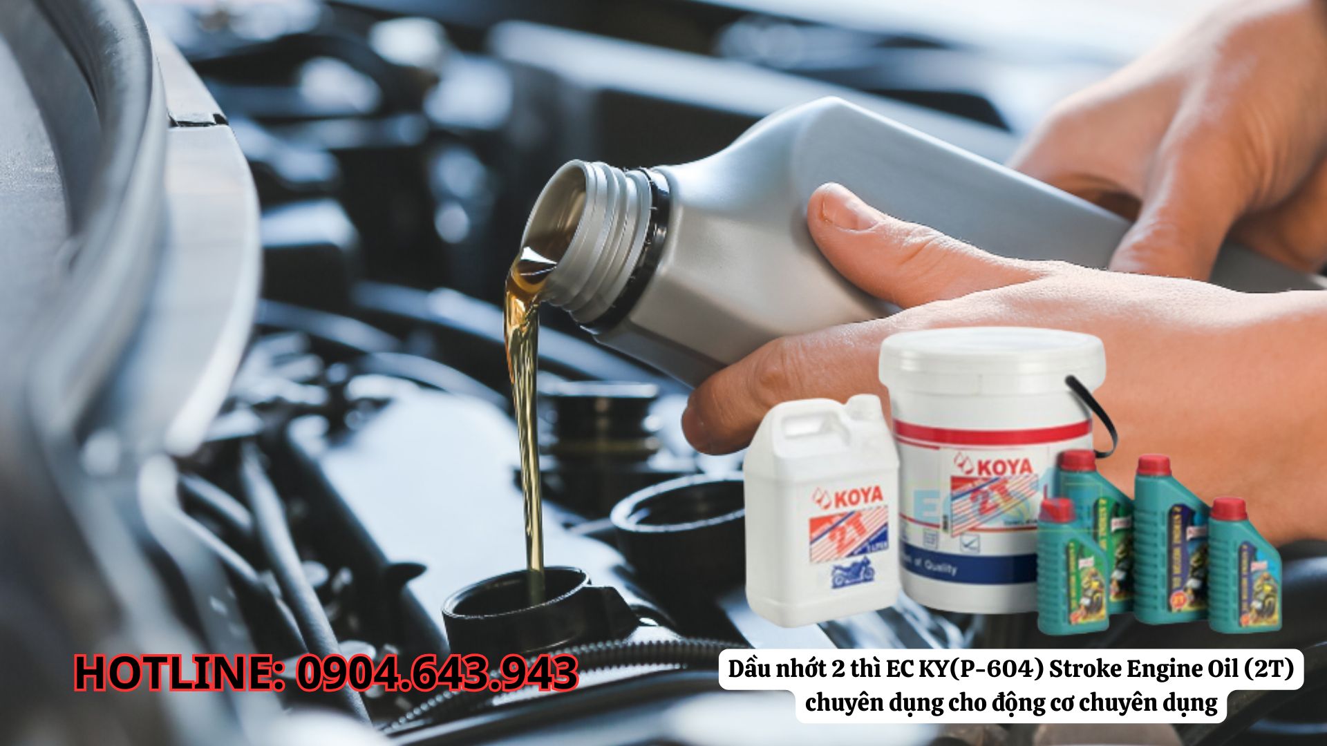 Dầu Nhớt 2 Thì EC KY(P-604) Stroke Engine Oil (2t) Chuyên Dụng Cho động Cơ Chuyên Dụng