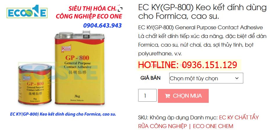 EC KY(GP-800) Keo Kết Dính Dùng Cho Formica, Cao Su.
