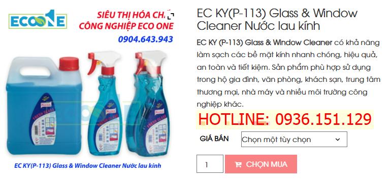 EC KY(P-113) Glass & Window Cleaner Nước Lau Kính