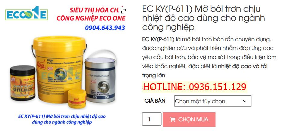 EC KY(P-611) Mỡ Bôi Trơn Chịu Nhiệt độ Cao Dùng Cho Ngành Công Nghiệp
