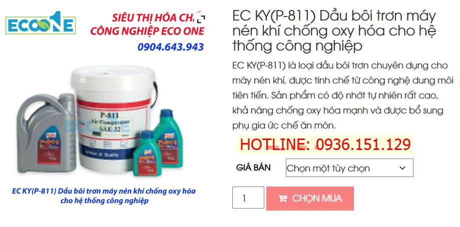 EC KY(P-811) Dầu Bôi Trơn Máy Nén Khí Chống Oxy Hóa Cho Hệ Thống Công Nghiệp
