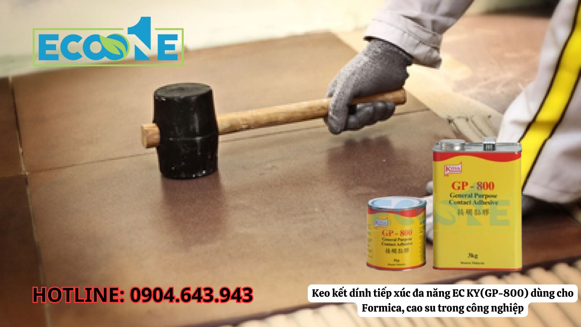 Keo Kết Dính Tiếp Xúc đa Năng EC KY(GP-800) Dùng Cho Formica, Cao Su Trong Công Nghiệp