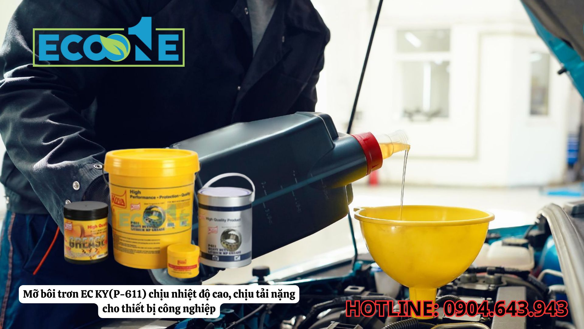 Mỡ Bôi Trơn EC KY(P-611) Chịu Nhiệt độ Cao, Chịu Tải Nặng Cho Thiết Bị Công Nghiệp