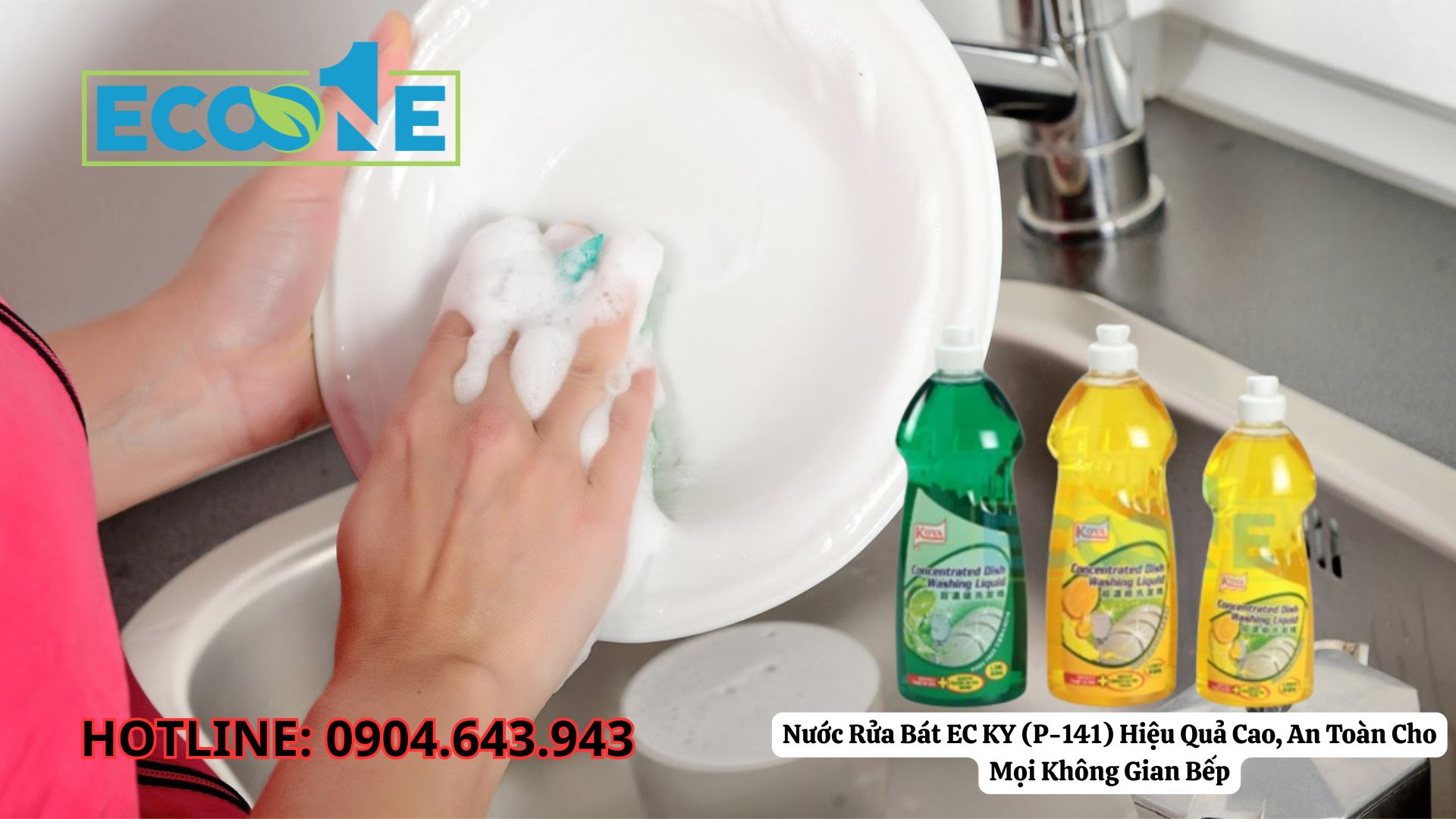 Nước Rửa Bát EC KY (P-141) Hiệu Quả Cao, An Toàn Cho Mọi Không Gian Bếp