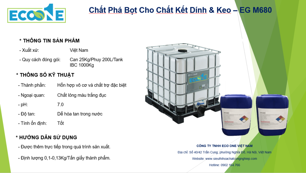 Phụ Gia Eg M680 Cho Chất Kết Dính & Keo
