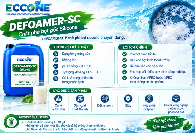 Defoamer Sc Phá Bọt Gốc Silicone