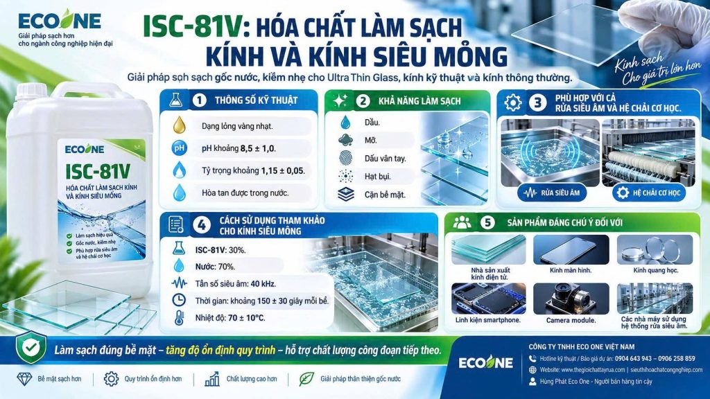 Isc 81v Hóa Chất Làm Sạch Kính Và Kính Siêu Mỏng