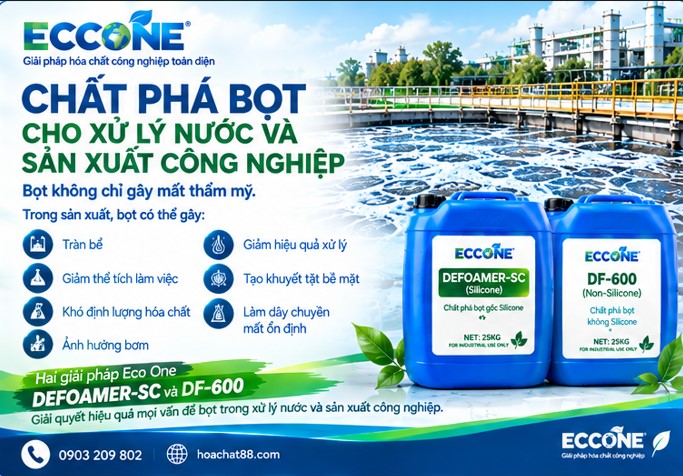 Chất Phá Bọt Trong Xử Lý Nước Và Sản Xuất Công Nghiệp